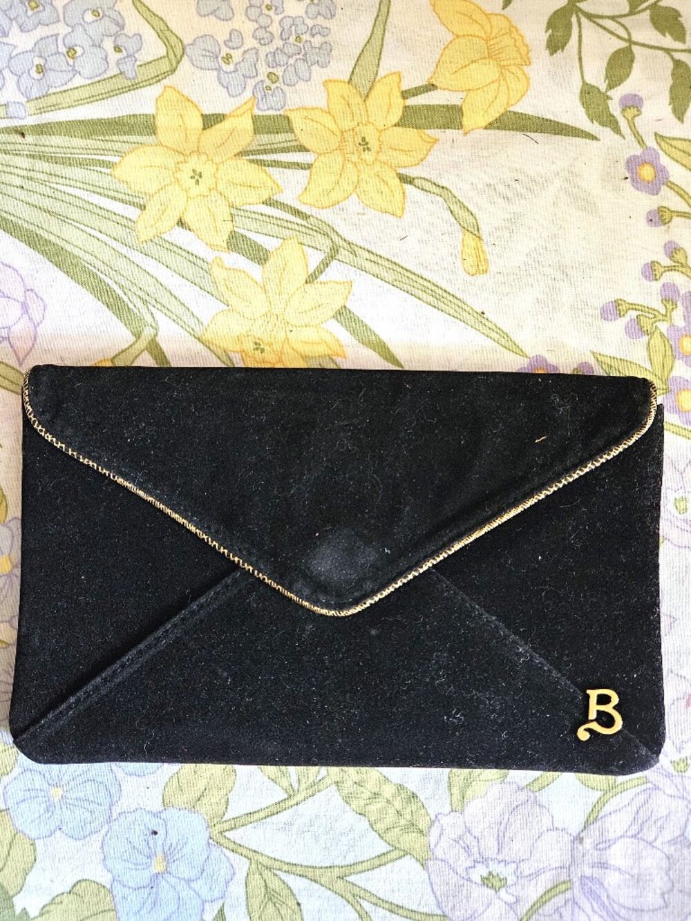 Beyonce Black Velvet Clutch Bag